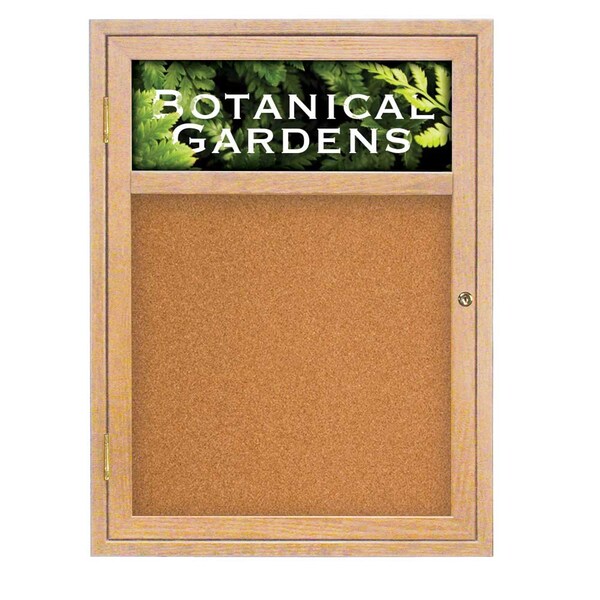 Sliding Glass Door Radius Letterboard, 96"x48", Black/Burgundy
